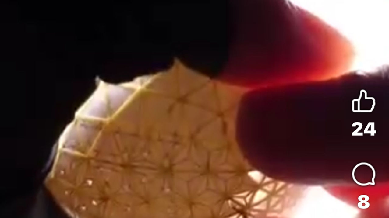 Intricately Cut Egg